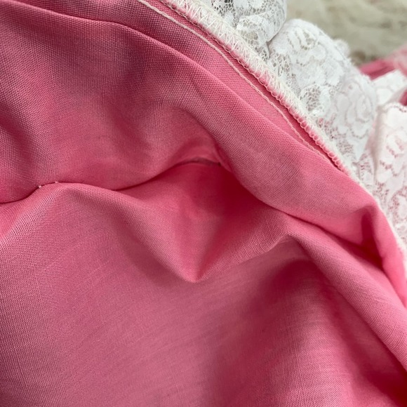 Vintage Mini World Girls Dress Size 6 Pink Ruffle Long Sleeves Party Full Circle - Picture 14 of 15